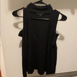 Open should black sweater
